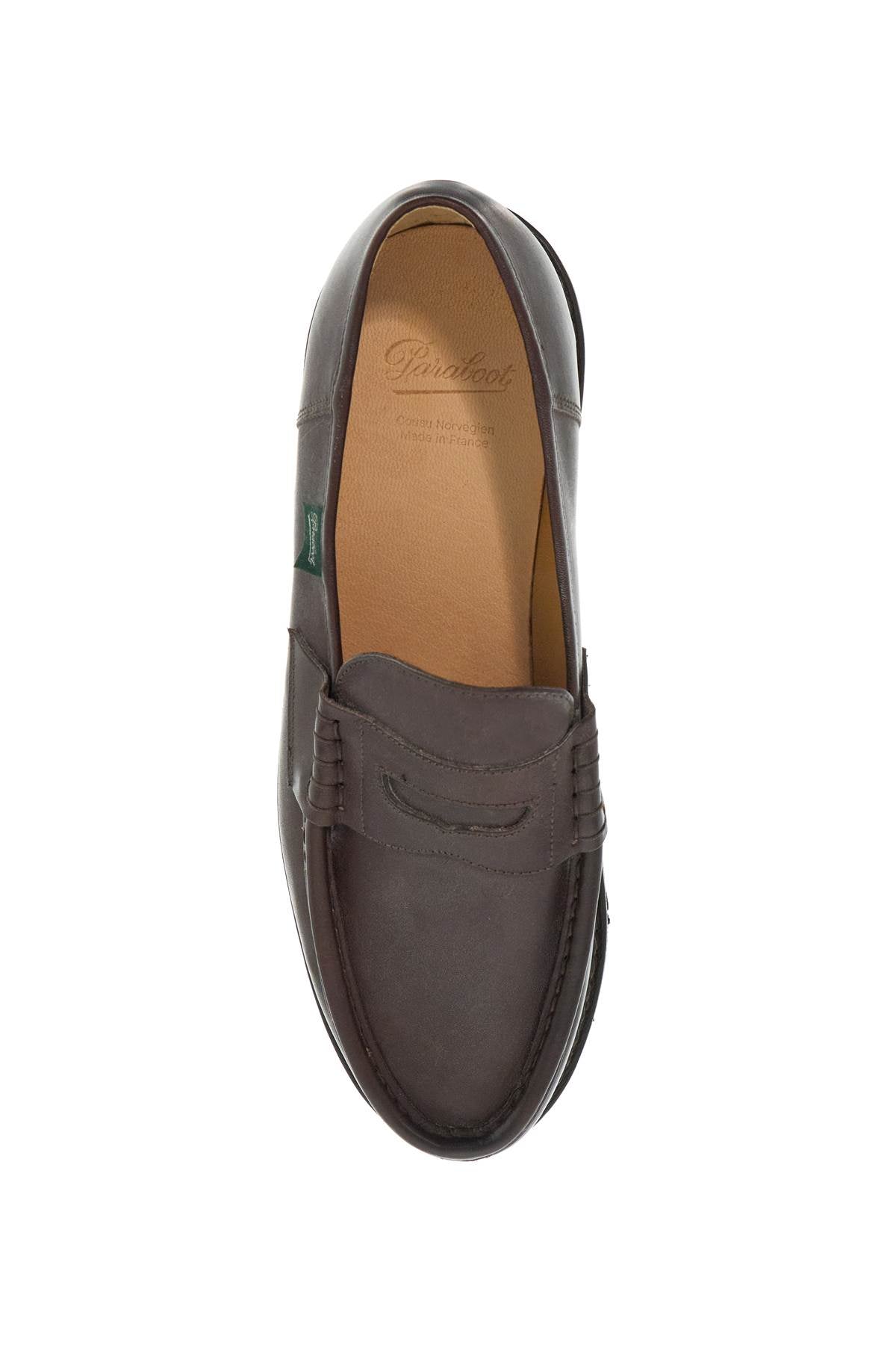 Paraboot leather reims penny loafers