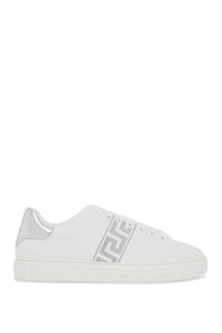 Versace embroidered greek pattern sneakers in