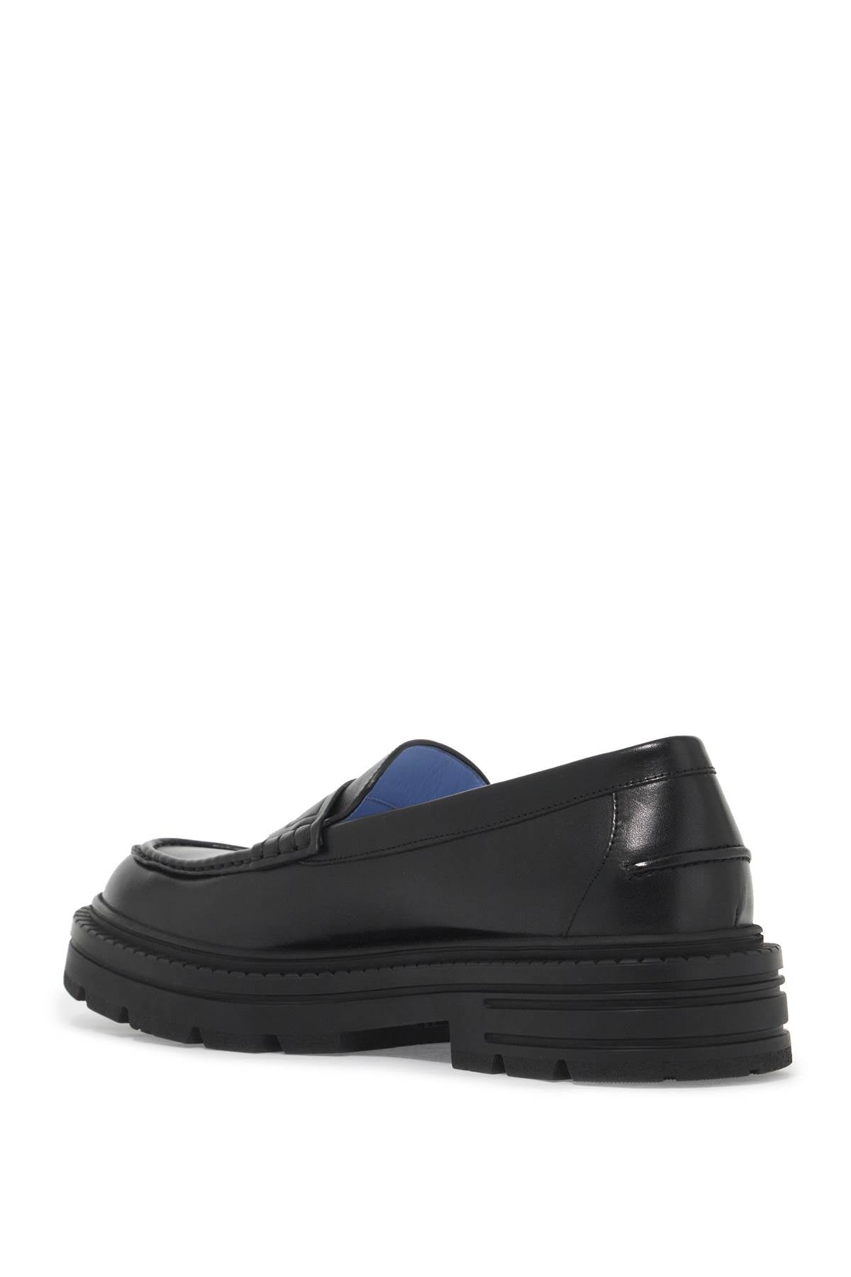 Versace smooth leather adriano loafers in