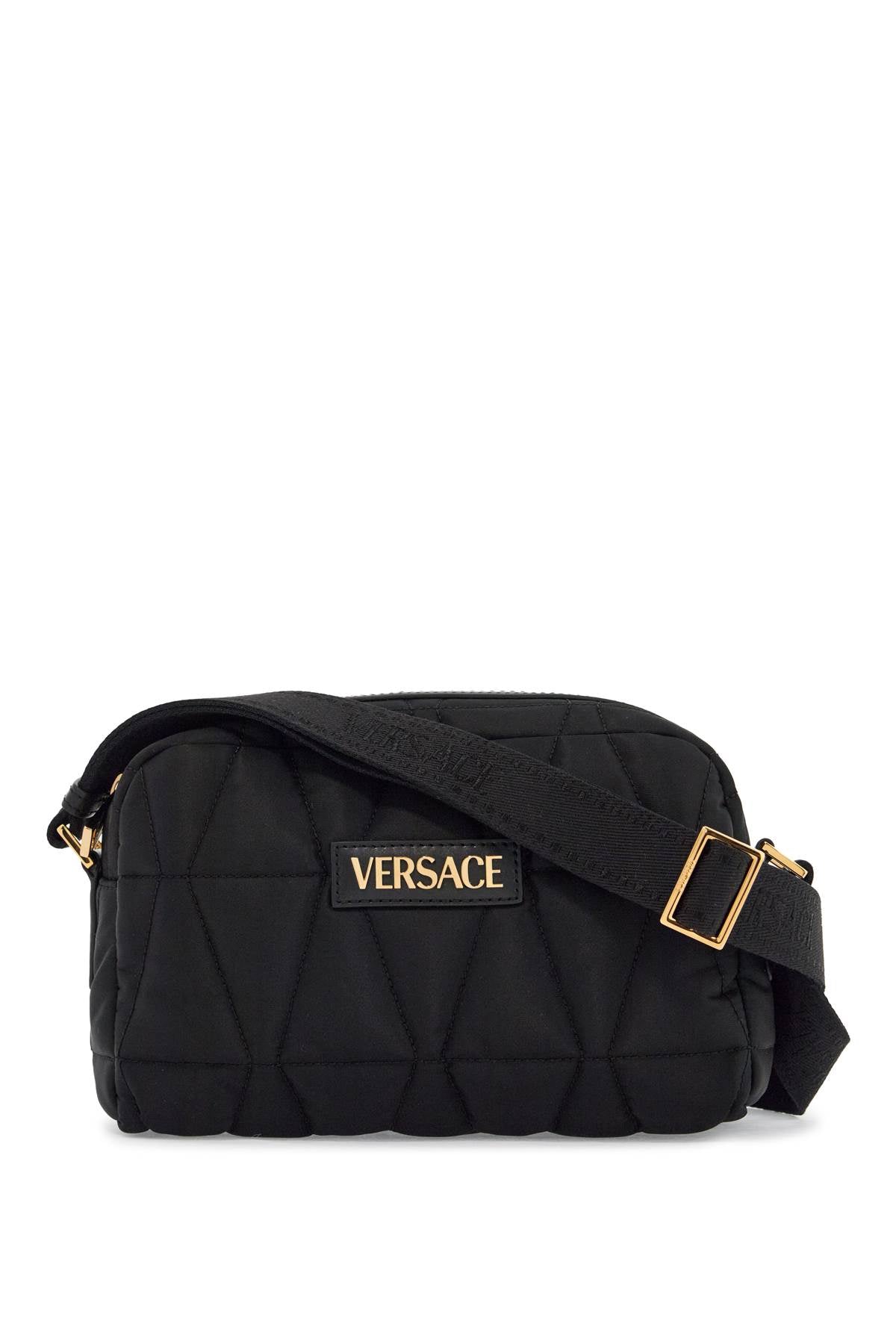 Versace quilted nylon camera bag with