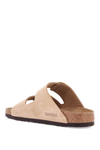 Birkenstock nubuck leather sandals sandcastle with golden buckles