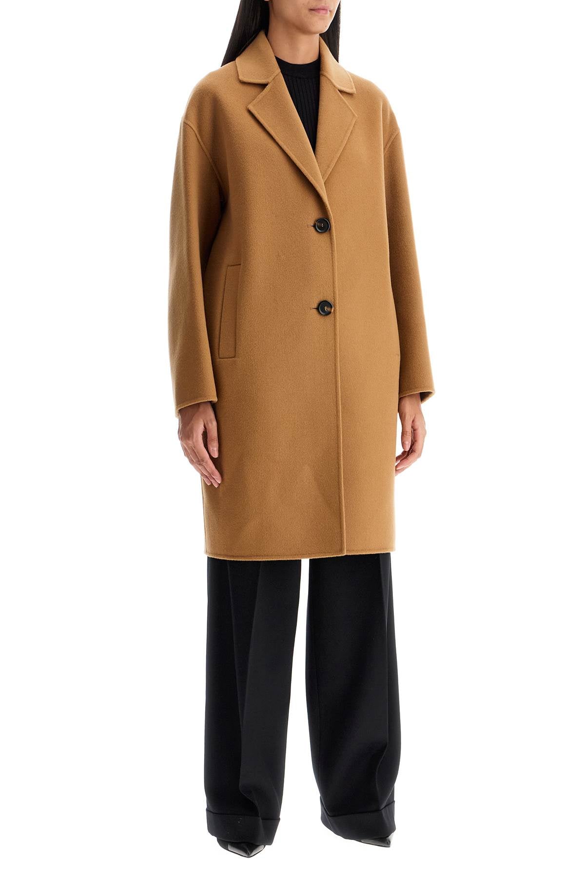 Pinko double wool coat with screwdriver design