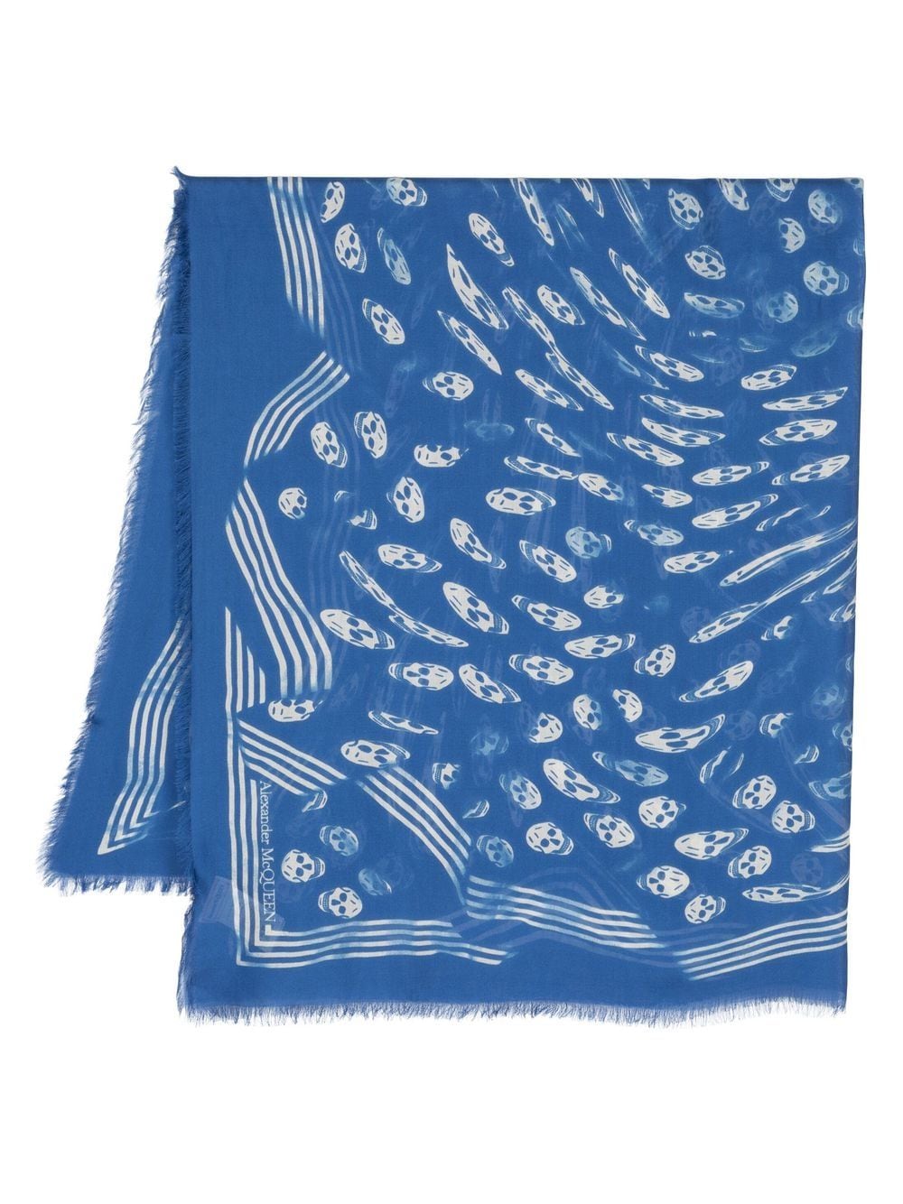 Alexander McQueen Scarfs Blue