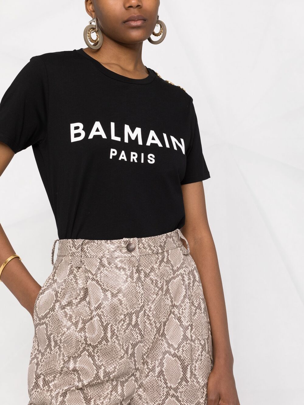 Balmain T-shirts and Polos Black