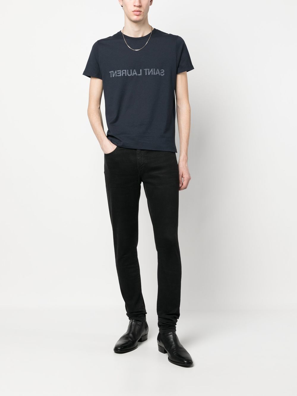 Saint Laurent  T-shirts and Polos Blue