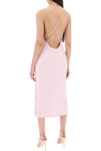 Rotate satin midi slip dress for a