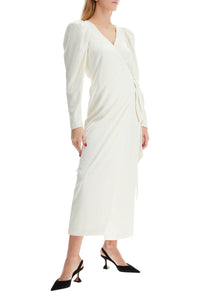 Rotate wrap midi dress with a wrap