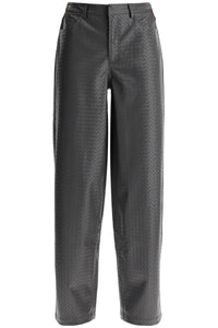 Rotate wide woven patterned trousers with a