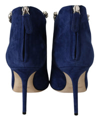 Jimmy Choo Pop Blue Crystal-Strap Heeled Boots