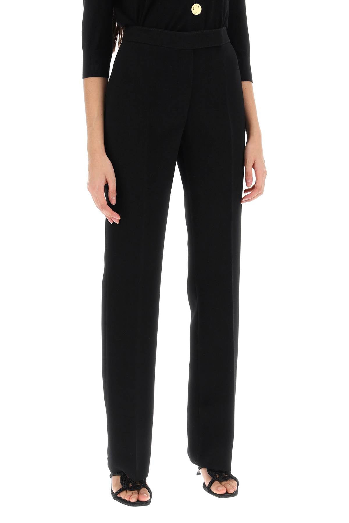 Tory Burch straight leg pants in crepe cady