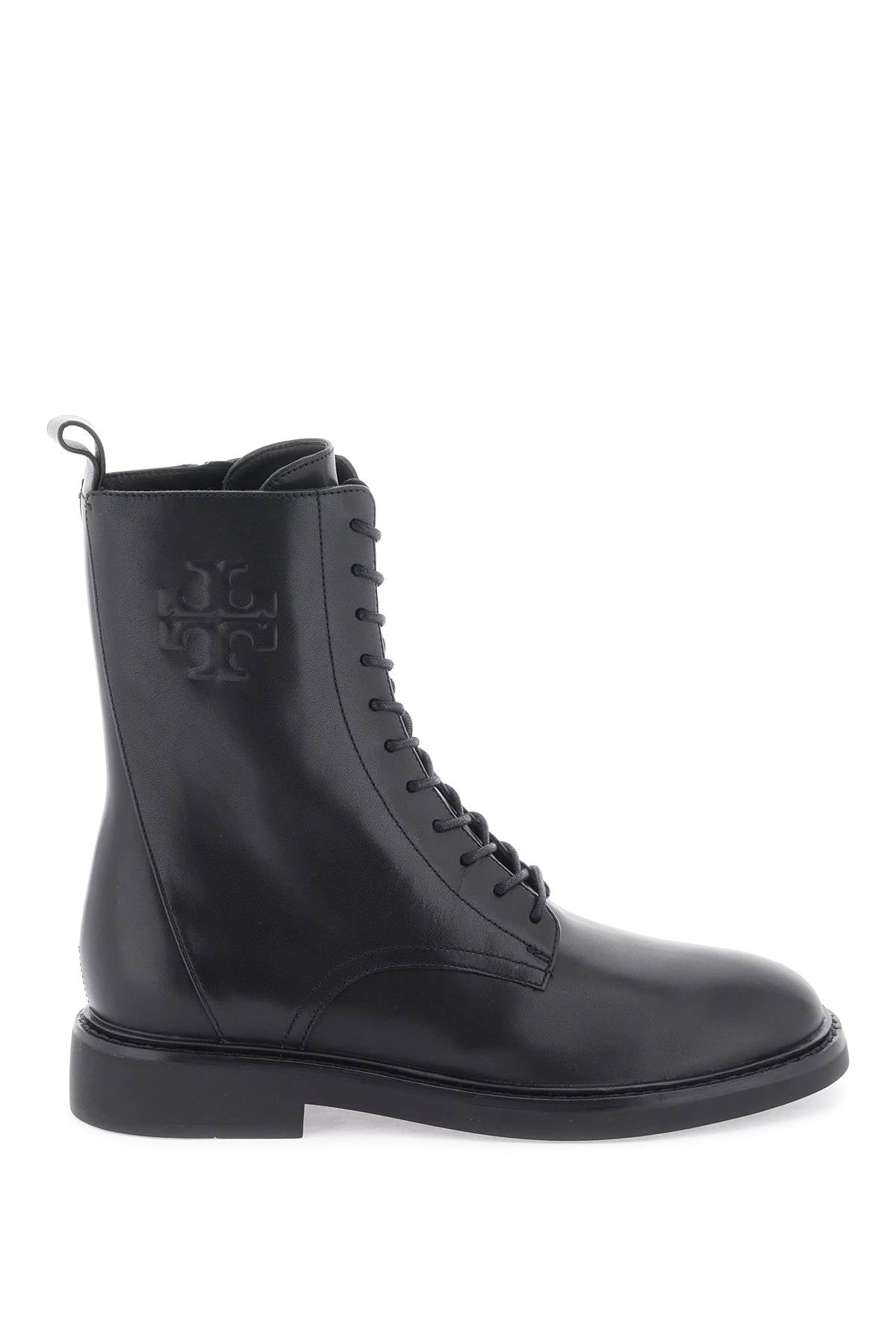 Tory Burch double t combat boots