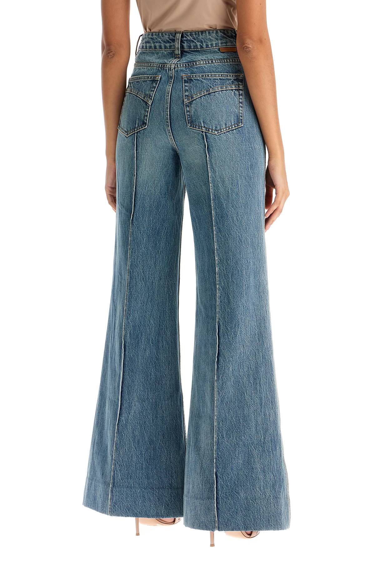 Zimmermann wide leg jeans illustration design product