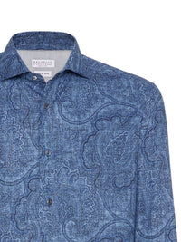 Brunello Cucinelli Shirts Blue