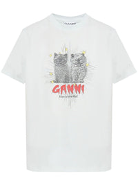 GANNI T-shirts and Polos Clear Blue