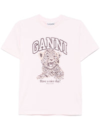 GANNI T-shirts and Polos Pink