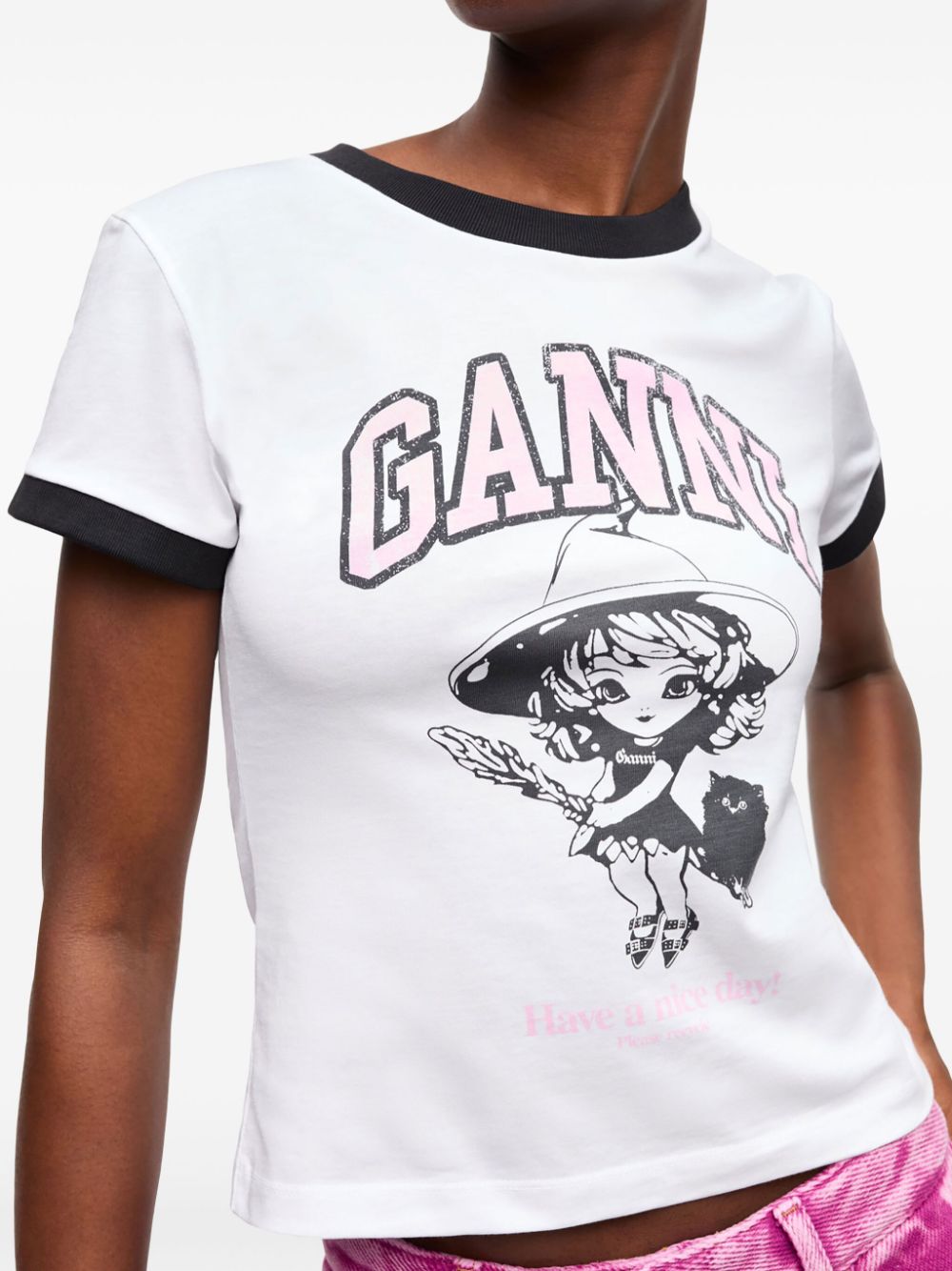 GANNI T-shirts and Polos White