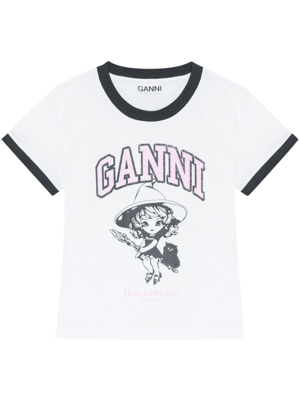 GANNI T-shirts and Polos White