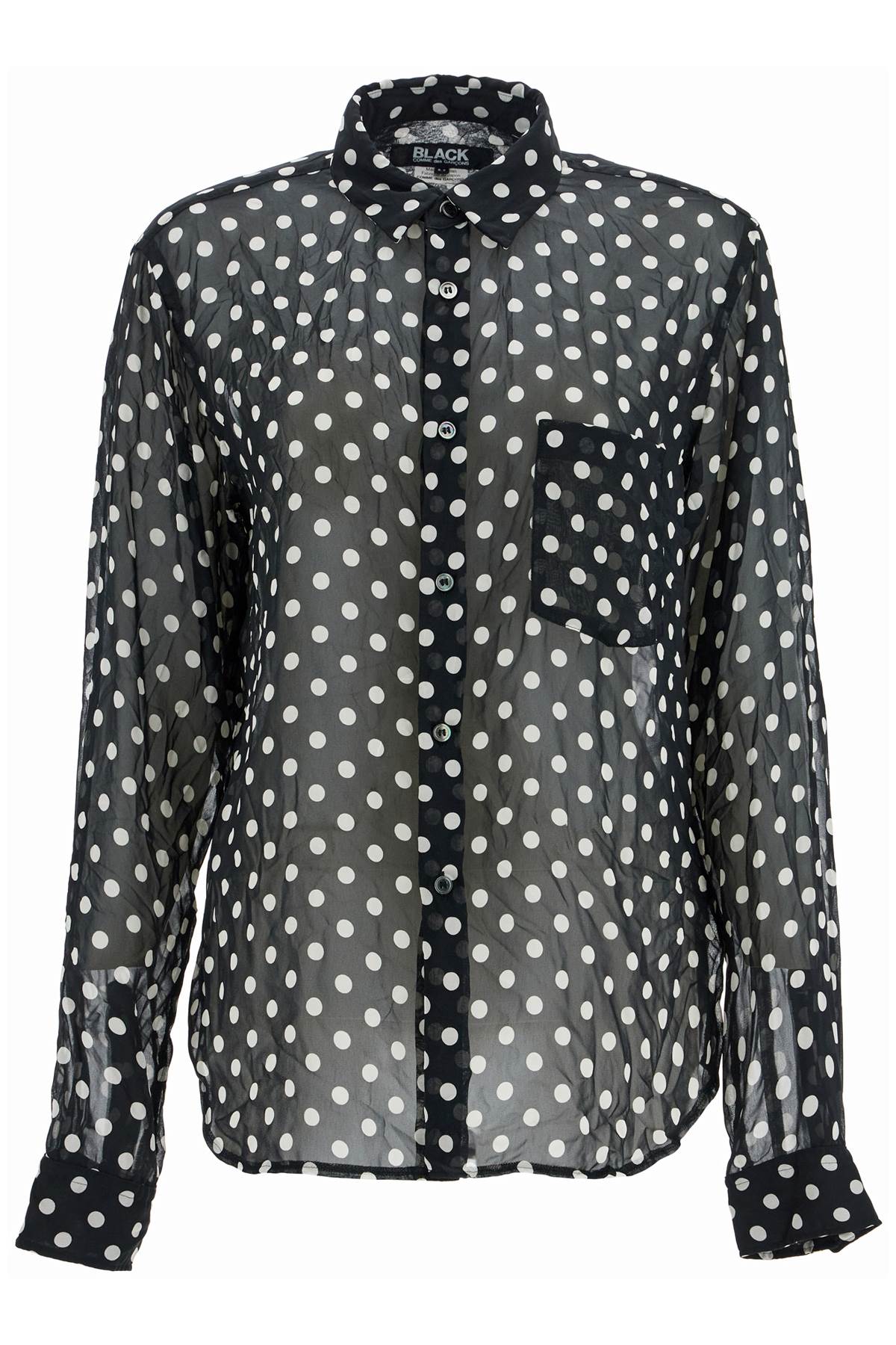 COMME DES GARCONS BLACK "polka dot crink