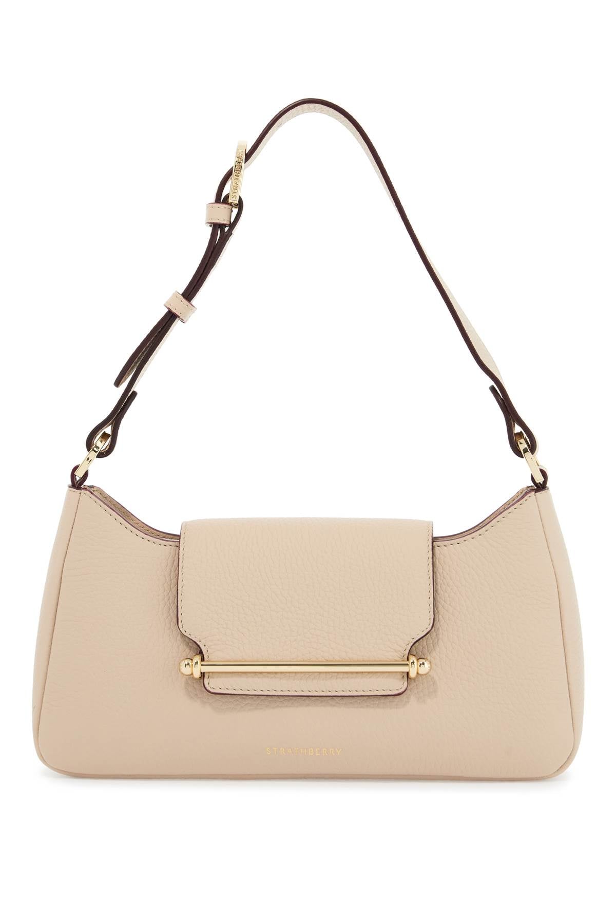 Strathberry light beige calfskin crossbody bag multrees omni with adjustable strap