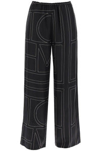 Toteme monogram silk pajama pants