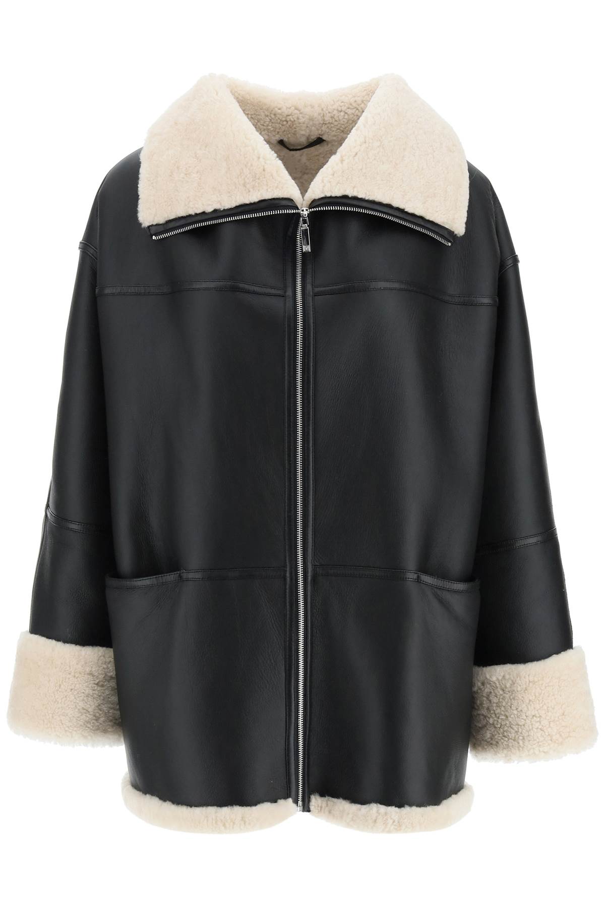 Toteme oversized shearling jacket