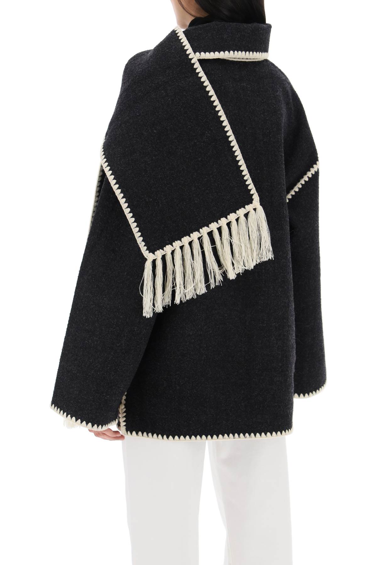 Toteme embroidered scarf jacket