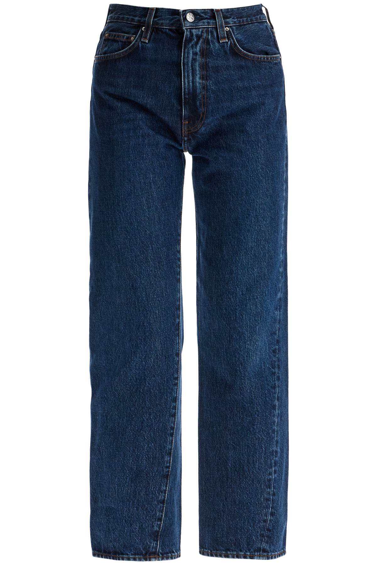 Toteme dark blue organic cotton jeans with twisted seams