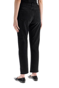 Toteme faded black organic cotton jeans with twisted seams