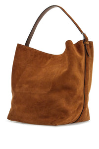 Toteme tan suede leather tote bag made in italy