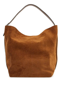 Toteme tan suede leather tote bag made in italy