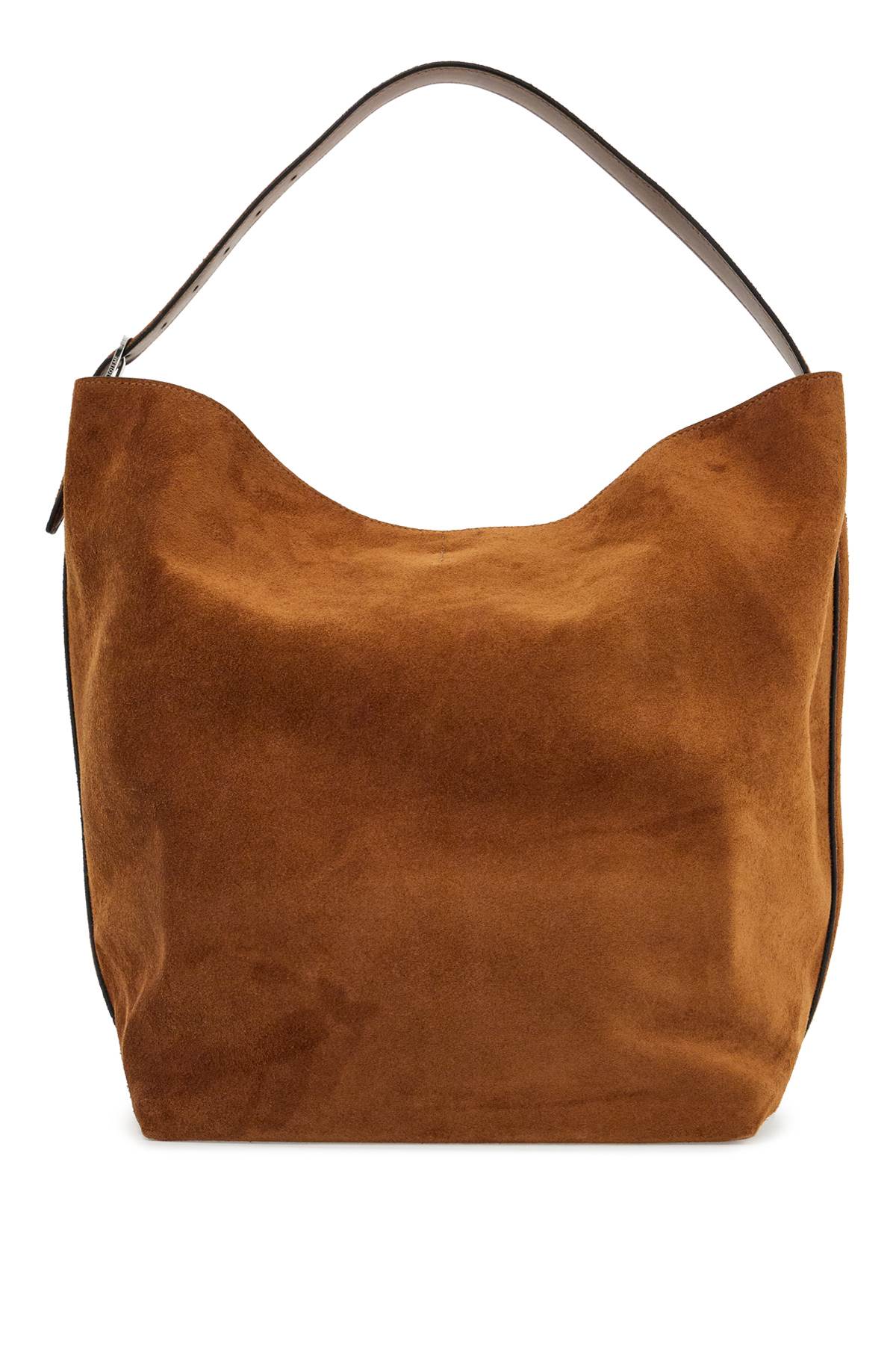 Toteme tan suede leather tote bag made in italy