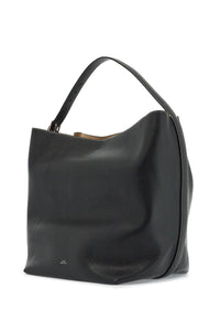 Toteme black calfskin minimalist tote bag with sturdy handle