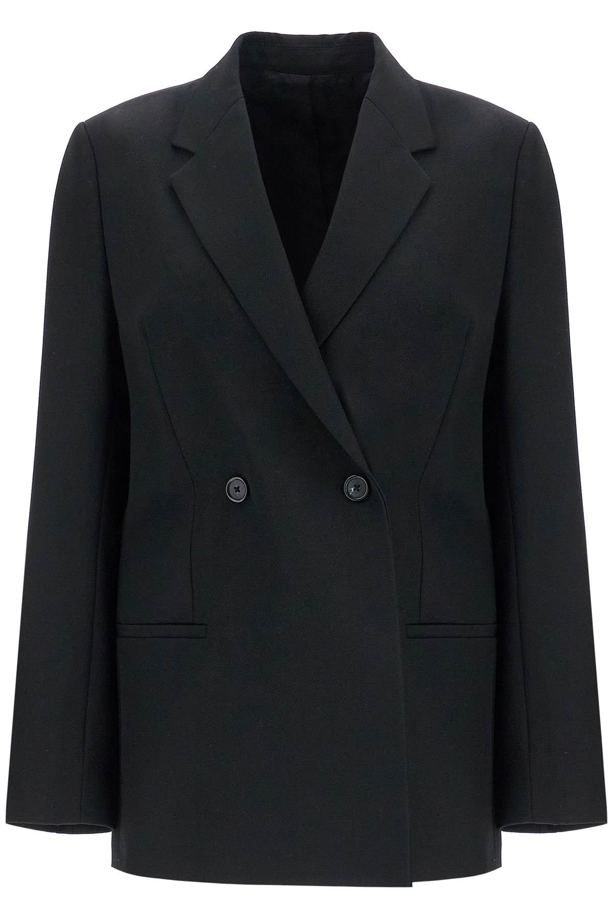 Toteme black double-breasted loose blazer