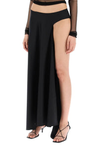 Christopher Esber asymmetric wool talus skirt