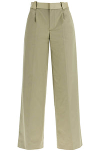 Christopher Esber wide leg green linseed cotton trousers