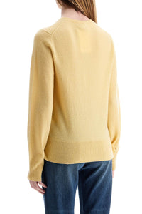 Toteme soft yellow cashmere sweater crew neck