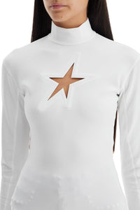 Mugler long-sleeved star top for