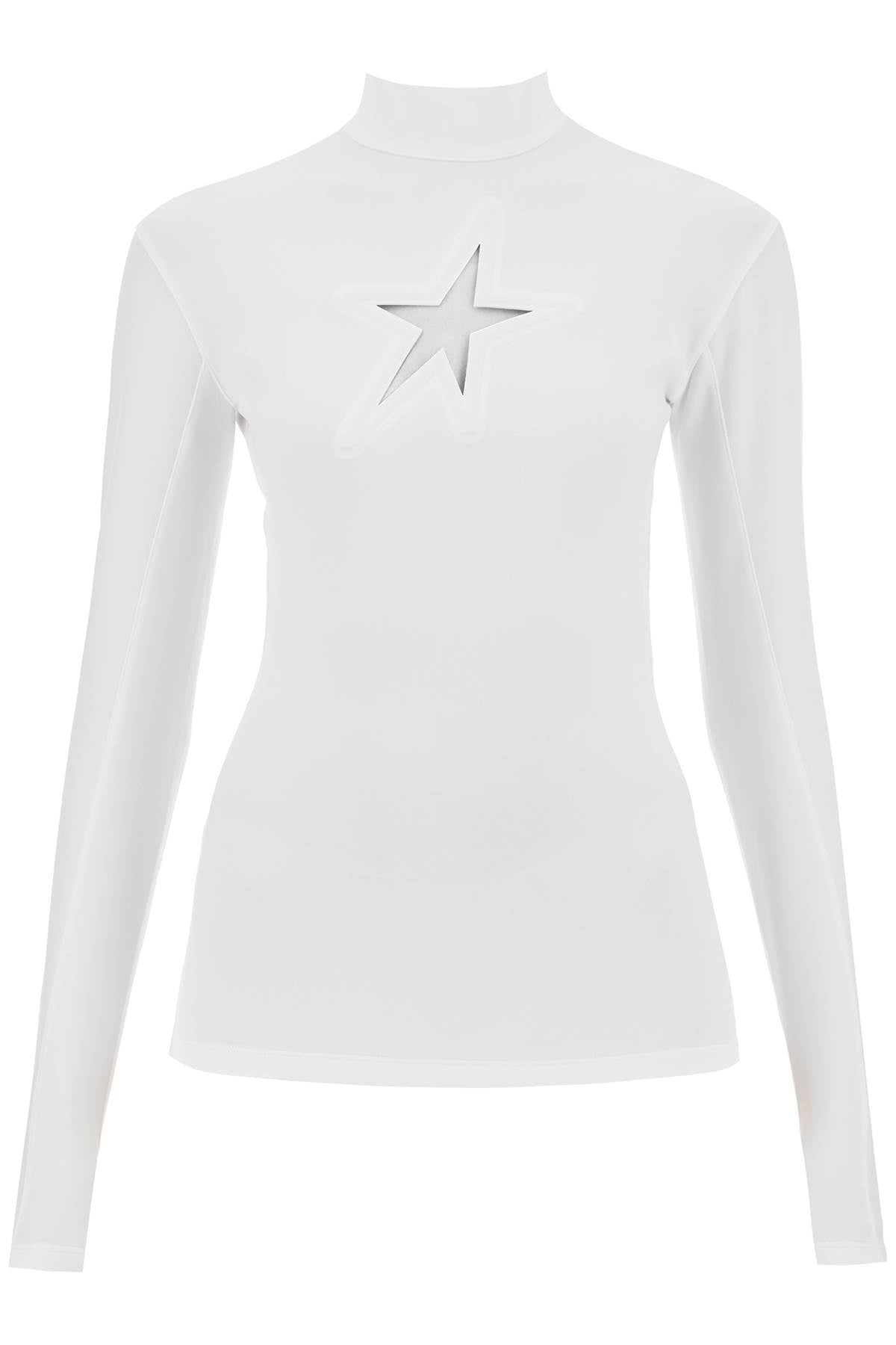 Mugler long-sleeved star top for