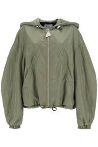 The Attico giubbotto bomber con cappuccio regolabile verde militare