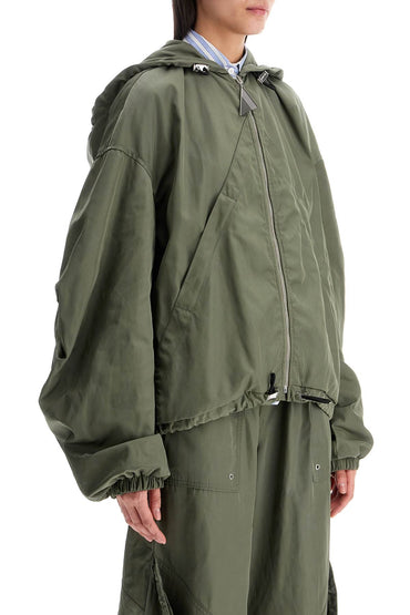 The Attico giubbotto bomber con cappuccio regolabile verde militare