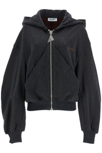 The Attico oversized black gradient zip hoodie