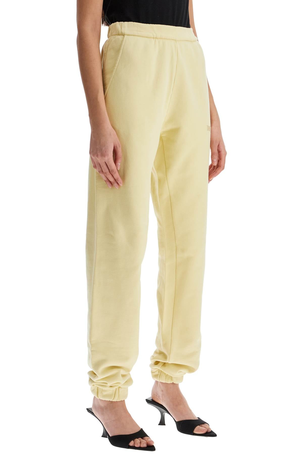 The Attico high waist loose yellow cotton pants