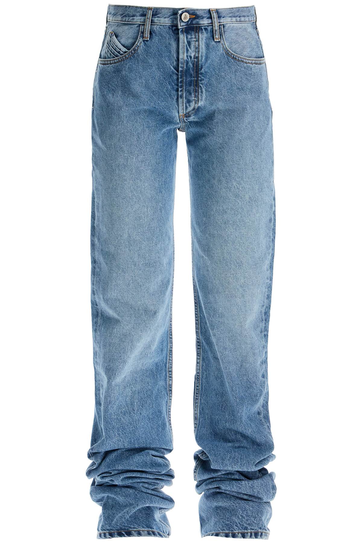 The Attico extra long denim jeans for tall individuals