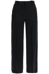 Toteme high-waisted loose black pants with side openings