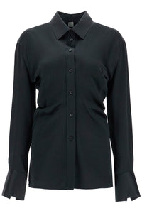 Toteme black loose-fit long sleeve shirt