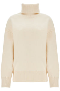 Toteme white snow wool and cashmere turtleneck for women