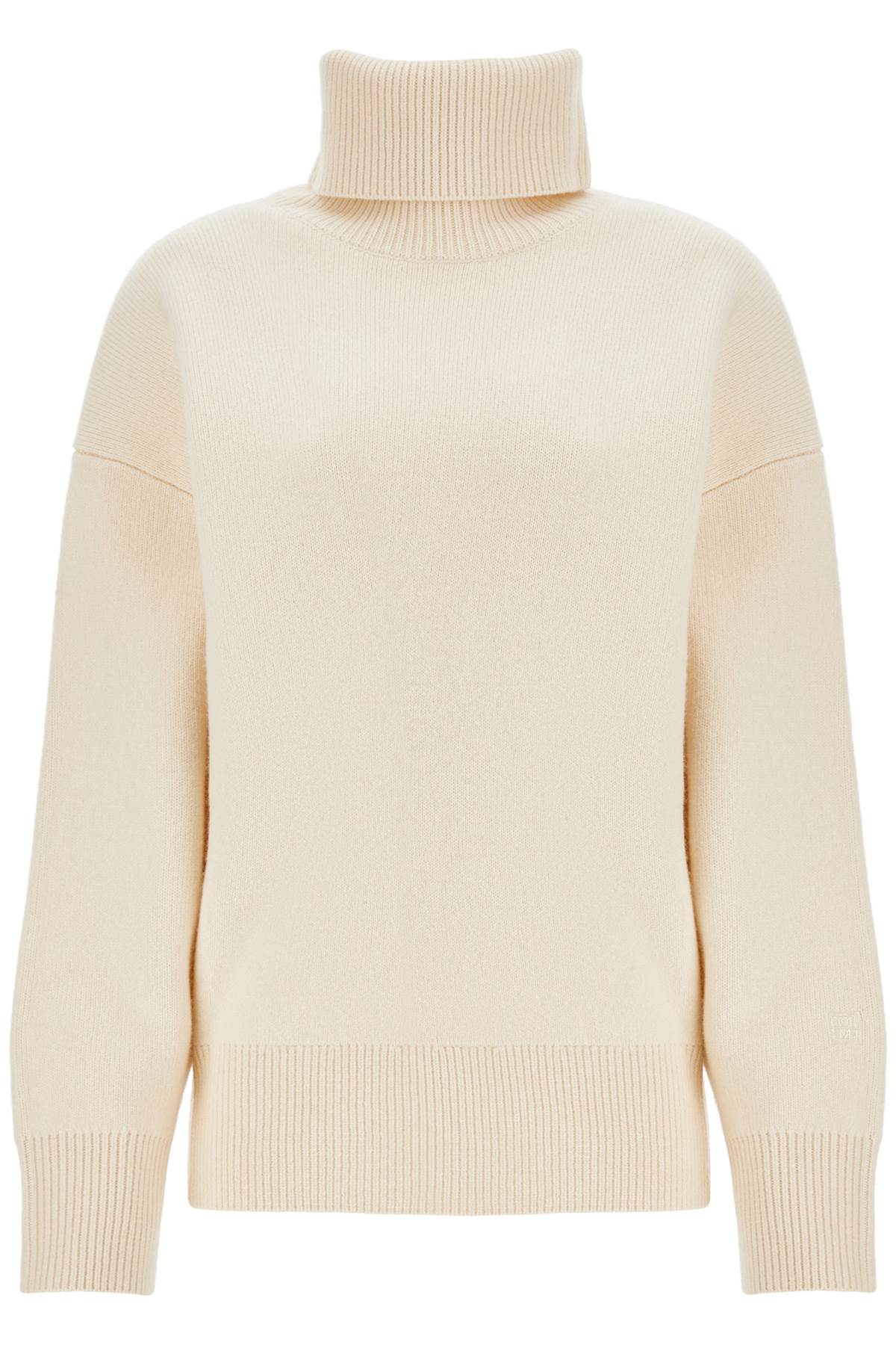 Toteme white snow wool and cashmere turtleneck for women