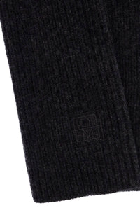 Toteme slim fit charcoal melange rws wool fingerless gloves