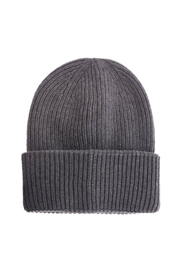 Moncler X Palm Angels gray ribbed virgin wool hat