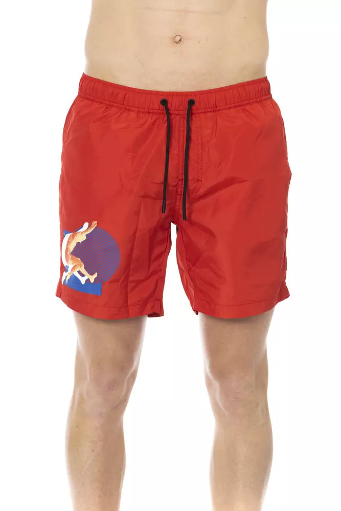 Bikkembergs Red Polyester Men's Swim Short